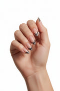 Faux ongles léopard nude coffin