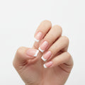 Faux ongles french blanc classique carré